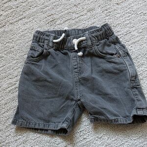Zara Charcoal Drawstring denim Kids Shorts